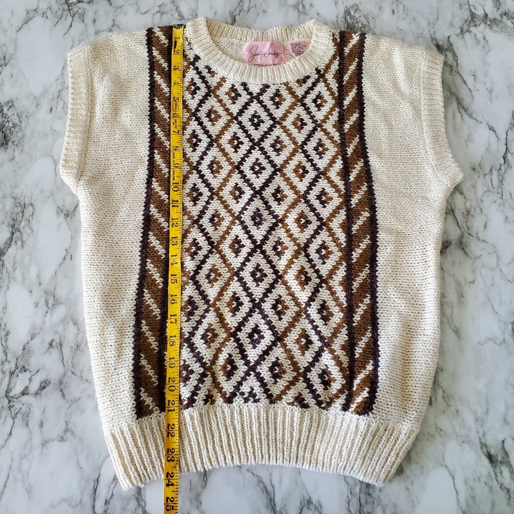 Vintage Earth Tone Sweater Silk Jaclyn Smith Wool - Picture 10 of 15